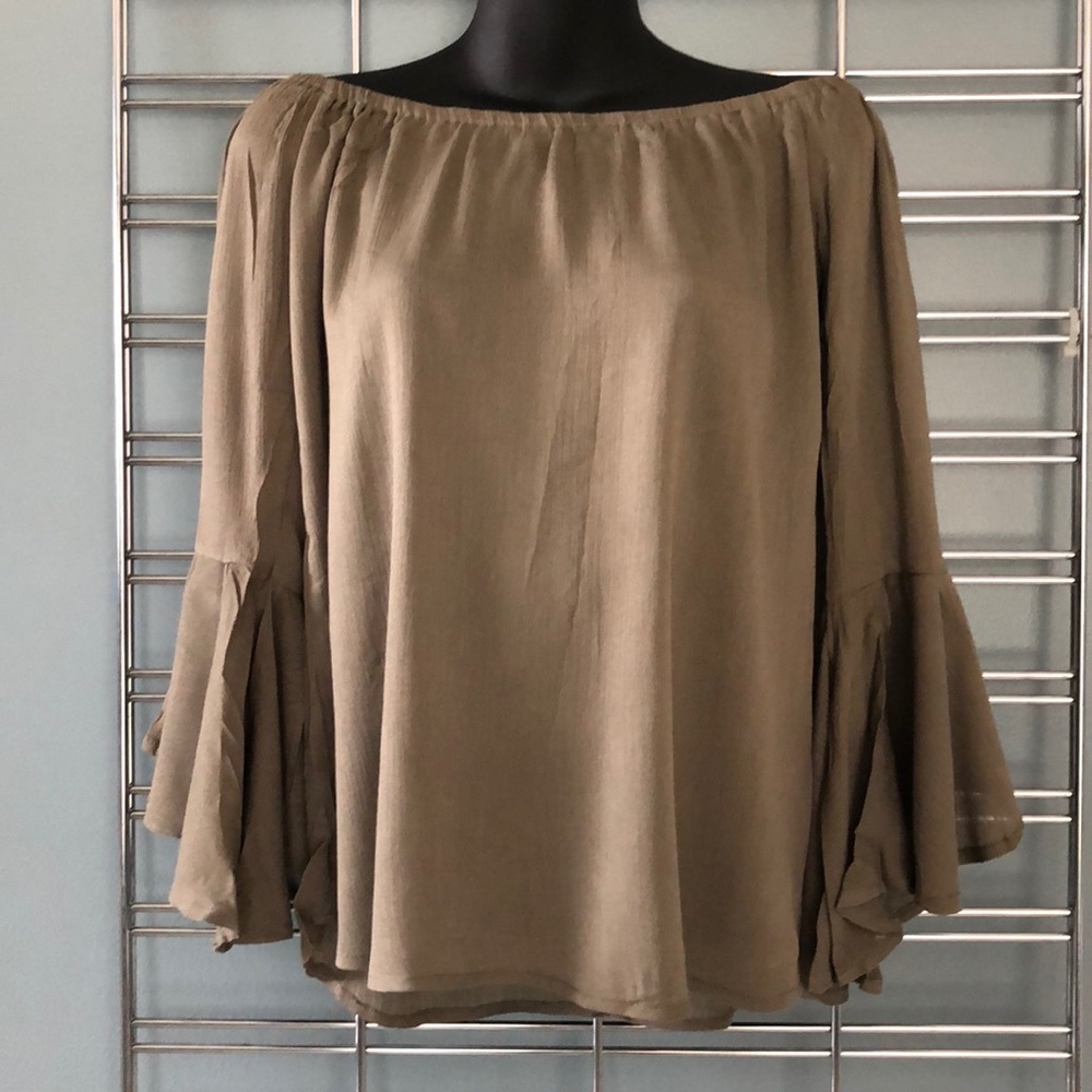 Off Shoulder Top W/Bell Sleeves